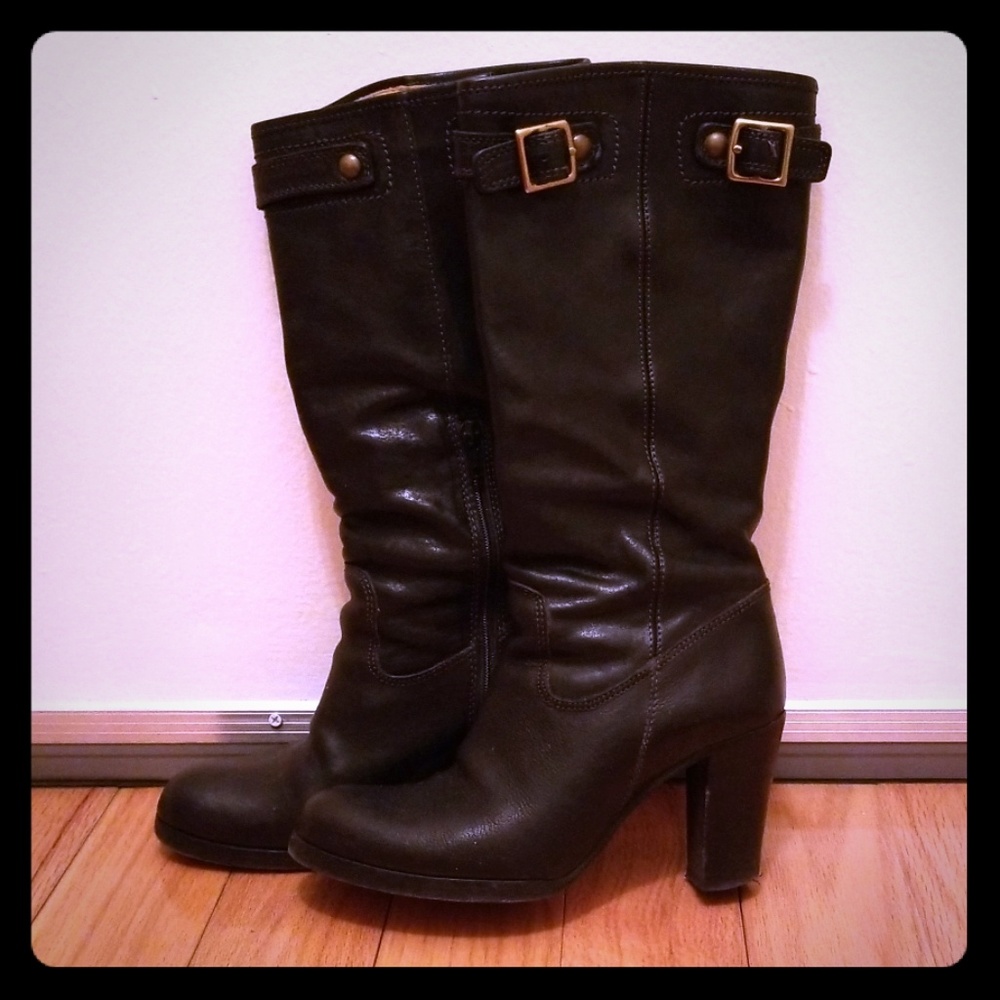Coach Black Leather Boots